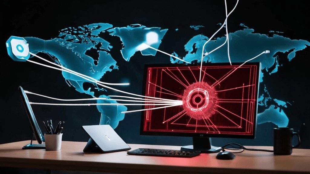 A secure home network with IoT devices protected from cyber threats.